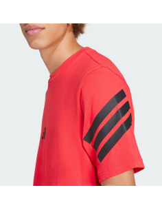 T-shirt Uomo Adidas Future Icons 3 strisce - Rosso 2