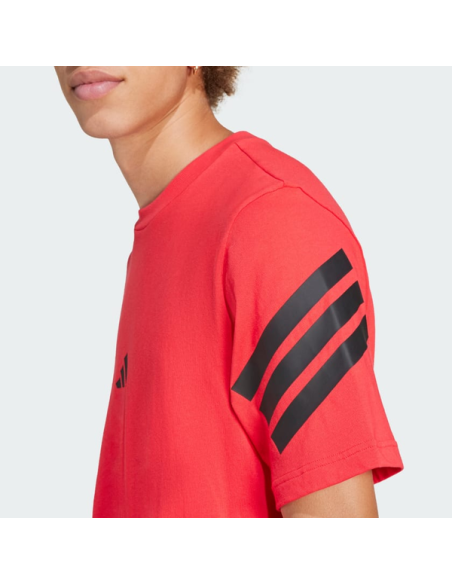 Adidas Future Icons 3 Stripes Men's T-Shirt - Red