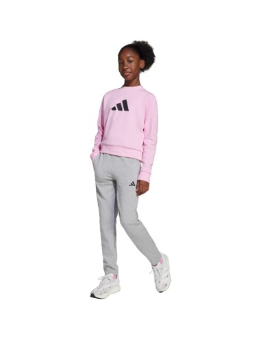 Adidas Future Icons Girls Tracksuit - Pink/Grey