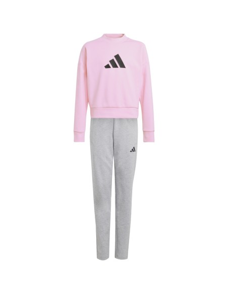 Adidas Future Icons Girls Tracksuit - Pink/Grey