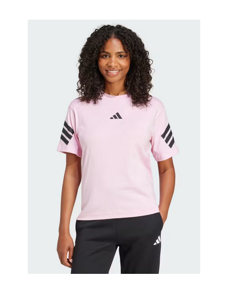 T-shirt Donna Adidas Future Icons 3-Stripes Tee - Rosa