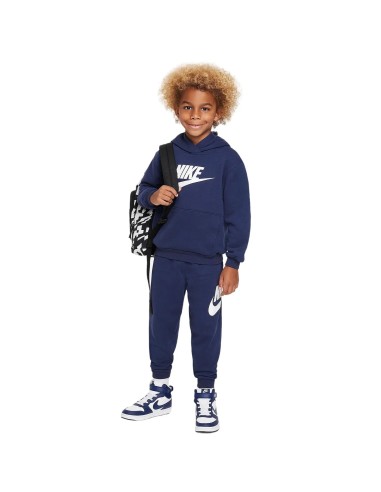 Nike Club French Terry Kinder-Trainingsanzug – Blau/Weiß