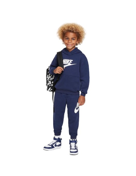 Nike Club French Terry Tracksuit Kids - Blue/White