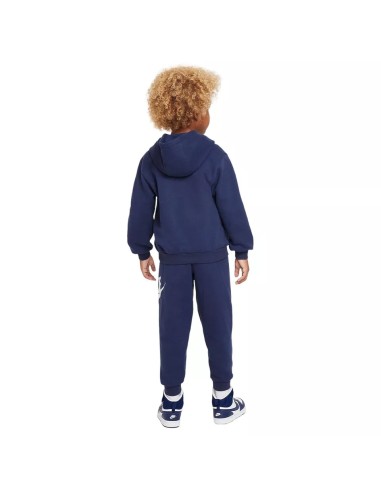 Nike Club French Terry Tracksuit Kids - Blue/White