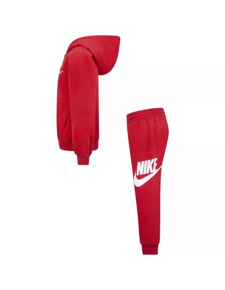 Survêtement enfant Nike Club French Terry - rouge - coton brossé