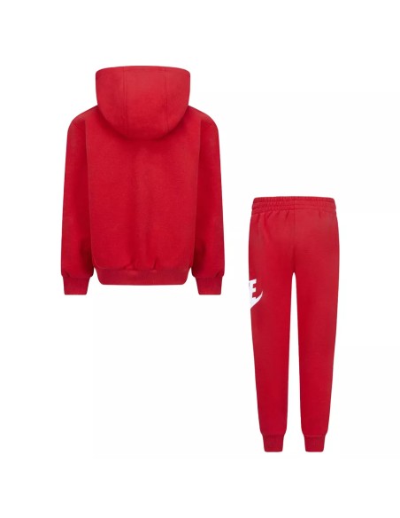 Survêtement enfant Nike Club French Terry - rouge - coton brossé