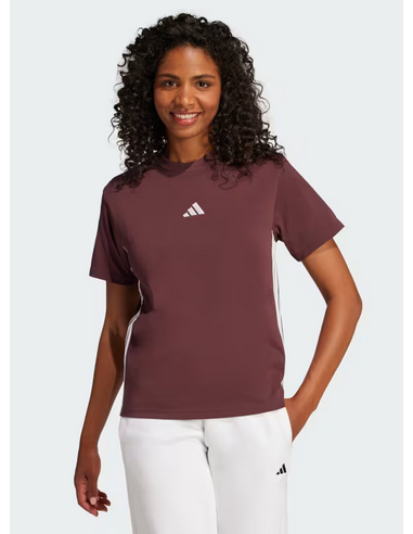 T-shirt Adidas Future Icons 3-Stripes pour femme - Bordeaux