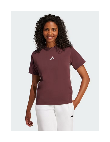 Camiseta Adidas Future Icons 3-Stripes Tee para mujer - Burdeos
