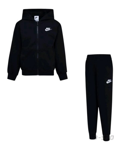 Nike Club frech terry Kind anzug – Schwarz