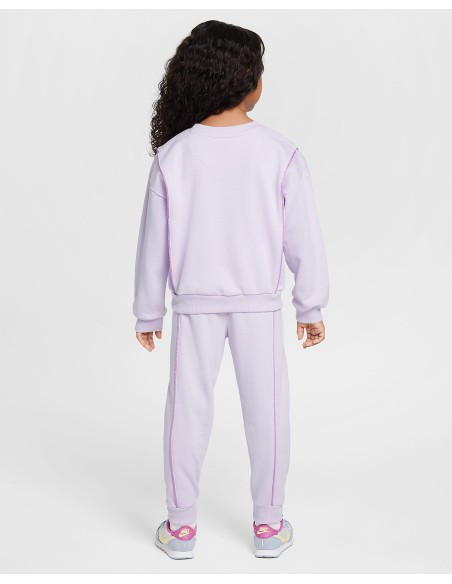 Chándal para niña Nike doll French Terry - rosa - algodón cepillado