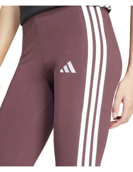 Leggings Adidas Essentials 3-Stripes para mujer - Burdeos