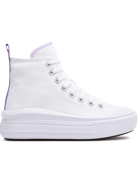 Zapatillas de plataforma Converse Chuck Taylor All Star Move para mujer, color blanco
