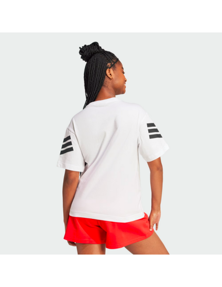 T-shirt Donna Adidas Future Icons 3-Stripes Tee - Bianco