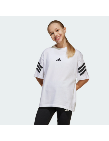 Camiseta Adidas Future Icons 3-Stripes Tee para niñas - Blanca