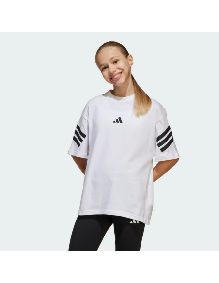 T-shirt Ragazza Adidas Future Icons 3-Stripes Tee - Bianco