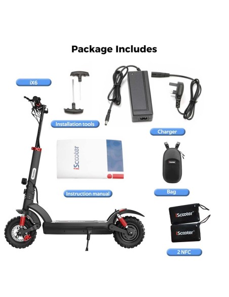 iScooter iX6 Electric Scooter with 11" Wheels