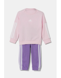 Adidas 3-Stripes Girls Tracksuit - Pink/Purple