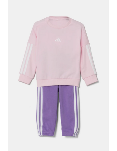 Adidas 3-Stripes Girls Tracksuit - Pink/Purple