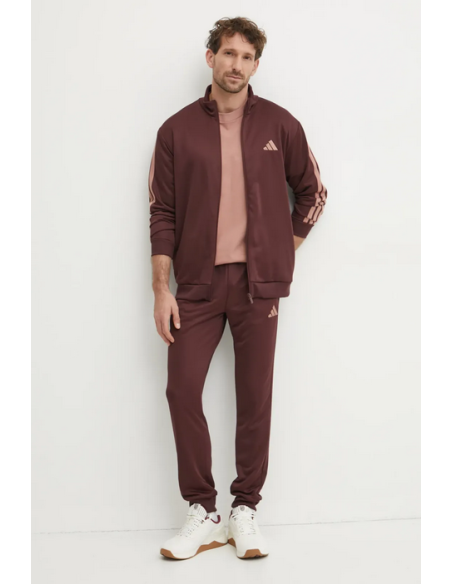 Adidas 3 Stripes Men's Tracksuit - Bordeaux