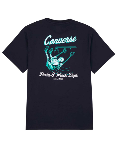 T-shirt Uomo Converse Swinging Skeleton - Nero