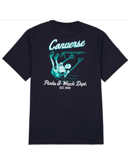 Converse Swinging Skeleton Men's T-shirt - Black