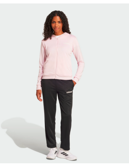 Adidas Women's Essentials Linear Tracksuit - Pink/Black