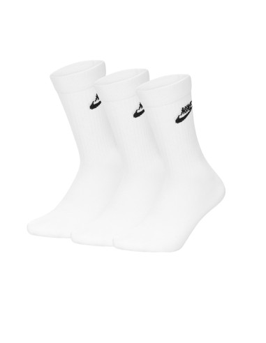 Calcetines Nike Sportswear Everyday Essential de tres pares, color blanco