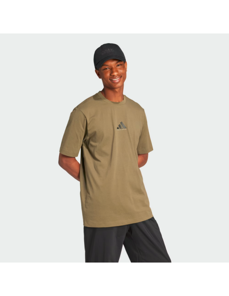 T-shirt Adidas Codes Photoreal Graphic pour homme - Vert militaire
