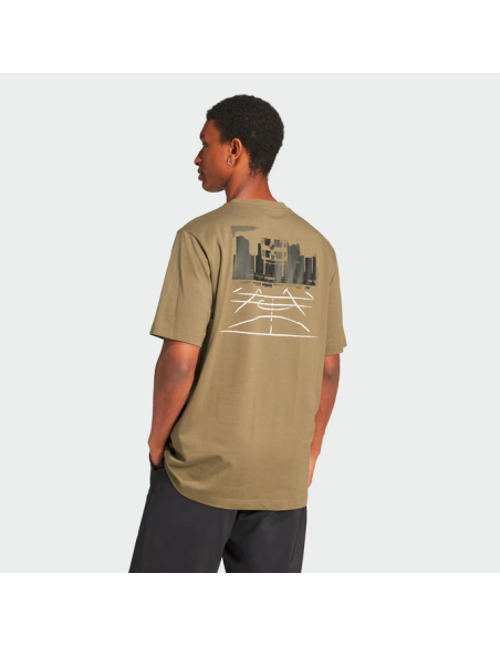 T-shirt Adidas Codes Photoreal Graphic pour homme - Vert militaire