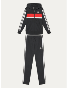 Adidas Essentials Tiberio 3-Stripes Child Tracksuit - Black