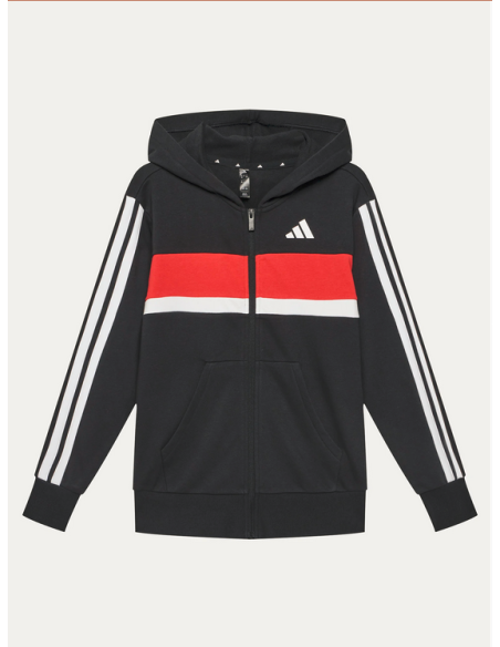 Adidas Essentials Tiberio 3-Streifen Kinder-Trainingsanzug – Schwarz