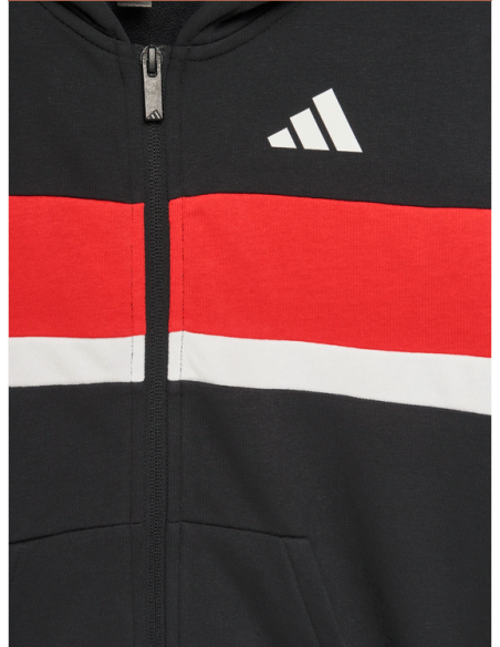Adidas Essentials Tiberio 3-Stripes Child Tracksuit - Black