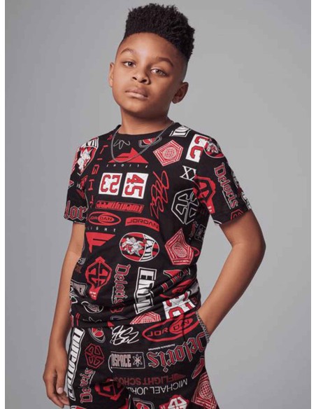 T-shirt Ragazzo Jordan Essentials Printed - Nero