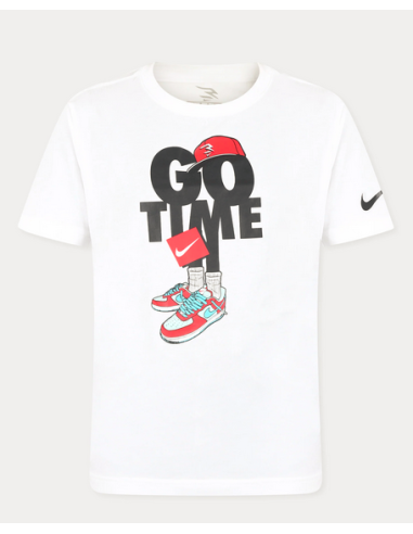 Camiseta Nike Go Time Tee Niño - Blanco