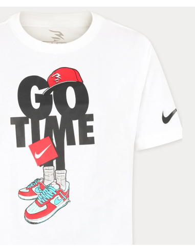 T-shirt pour Garçons Nike Go Time Tee - Blanc