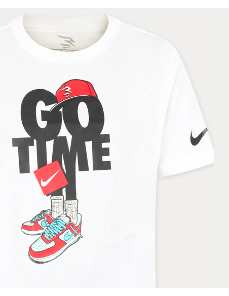 Nike Go Time Tee Jungen-T-Shirt – Weiß