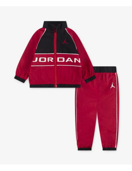 Tuta ragazzo Jordan Wind Breaker Piping - Rosso/Nero