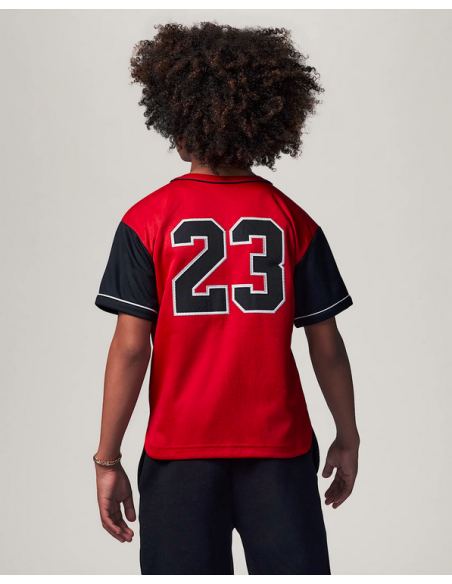 T-shirt Ragazzo Jordan Baseball Jersey - Rosso/Nero