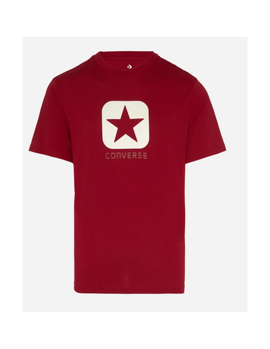 Camiseta para hombre con el logotipo cuadrado de Converse - Roja