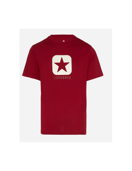 T-shirt Uomo Converse Square Logo - Rosso