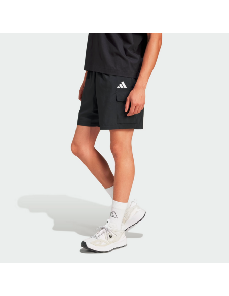 Pantaloncino Uomo Adidas Essentials Small Logo Cargo - Nero