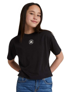 Converse CNVG Chuck Patch Boxy T-Shirt für Mädchen – Schwarz