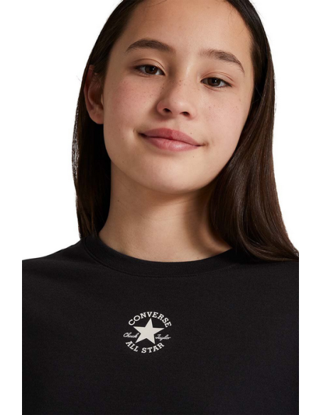Camiseta niña Converse CNVG Chuck Patch Boxy - Negro