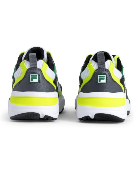 Zapatillas Fila Ray Tracer para niña - Blanco/Negro/Amarillo fluorescente