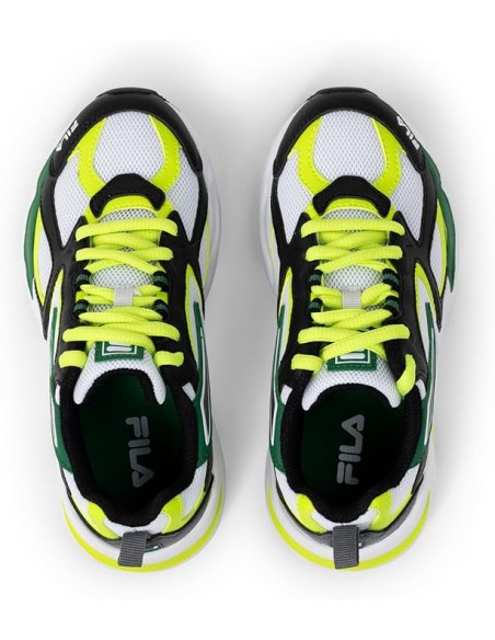 Zapatillas Fila Ray Tracer para niña - Blanco/Negro/Amarillo fluorescente
