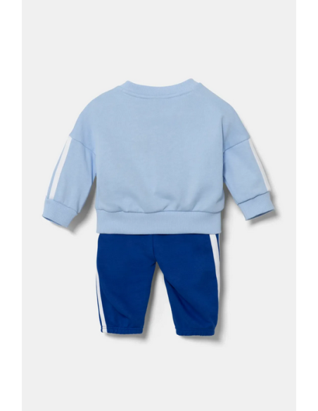 Adidas 3-Streifen Kinder Trainingsanzug - Hellblau/Blau