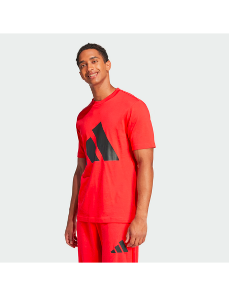 T-shirt Uomo Adidas Essentials Big Logo - Rosso
