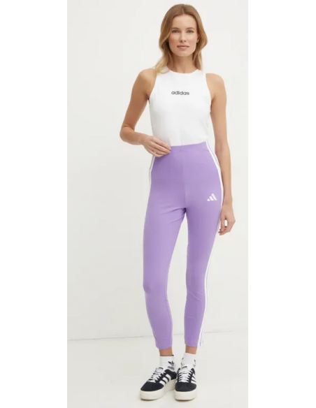 Mallas Adidas Essentials de 3 rayas para mujer - Moradas