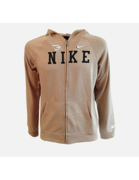 Felpa Ragazzo Nike Full Zip Collegiate - Marrone