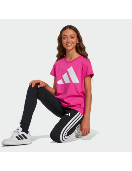 Adidas Essentials 3-Streifen-Leggings für Mädchen – Schwarz/Weiß